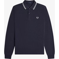 Fred Perry Langarm-Poloshirt aus Baumwoll-Piqué mit Logo-Aufnäher in XXL von Fred Perry