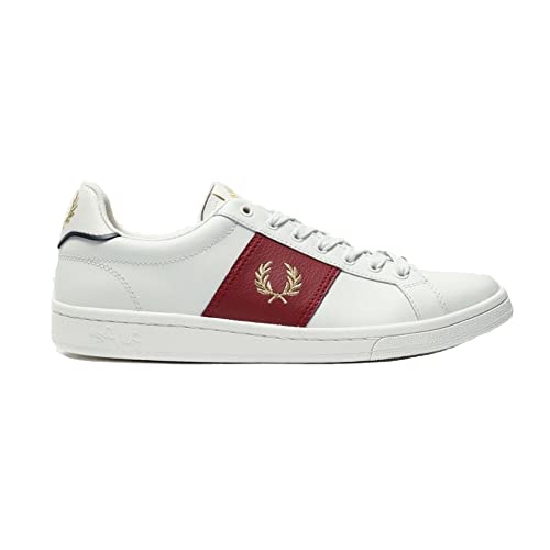 Fred Perry Leder B721 Leder Seite weiße Turnschuhe von Fred Perry