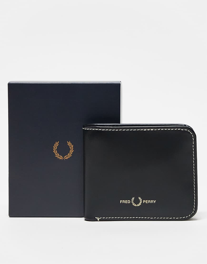 Fred Perry - Leder-Brieftasche in Schwarz mit Box von Fred Perry