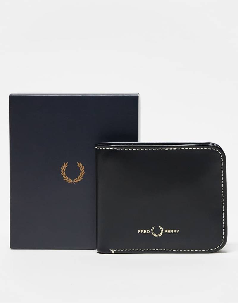 Fred Perry - Leder-Brieftasche in Schwarz mit Box von Fred Perry