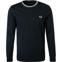 Fred Perry Herren Longsleeve schwarz Baumwolle von Fred Perry