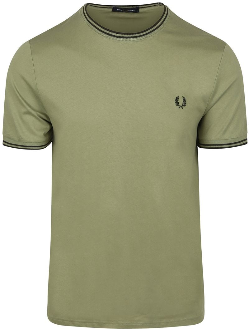 Fred Perry M1588 Twin Tipped T Shirt Grün - Größe M Fred Perry M1588 Twin Tipped T Shirt Grün - Größe M von Fred Perry