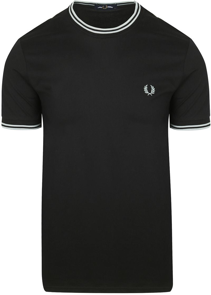 Fred Perry M1588 Twin Tipped T Shirt Schwarz - Größe XXL von Fred Perry
