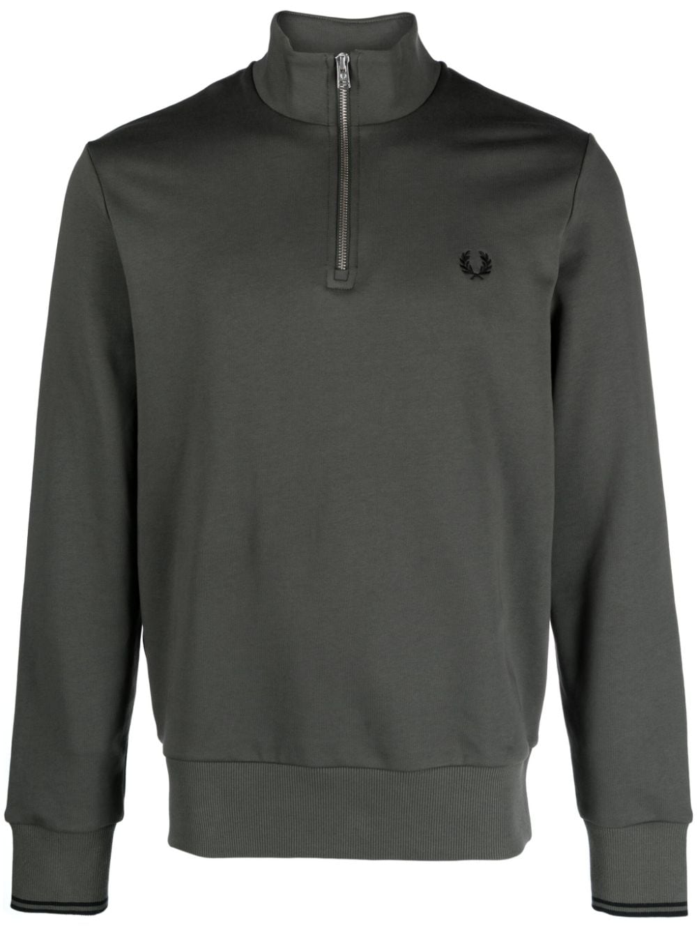 Fred Perry Sweatshirt mit Reißverschluss - Grün von Fred Perry