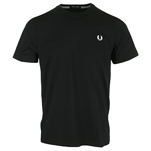 T-SHIRT UOMO FRED PERRY NERA CON LOGO BIANCO von Fred Perry