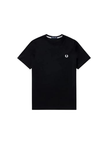 T-SHIRT UOMO FRED PERRY NERA CON LOGO BIANCO von Fred Perry