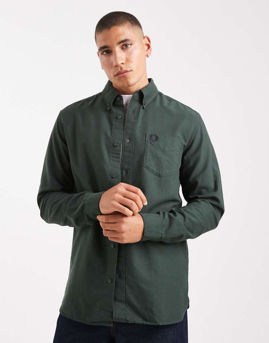 Fred Perry - Oxford-Hemd in Khaki-Grün von Fred Perry