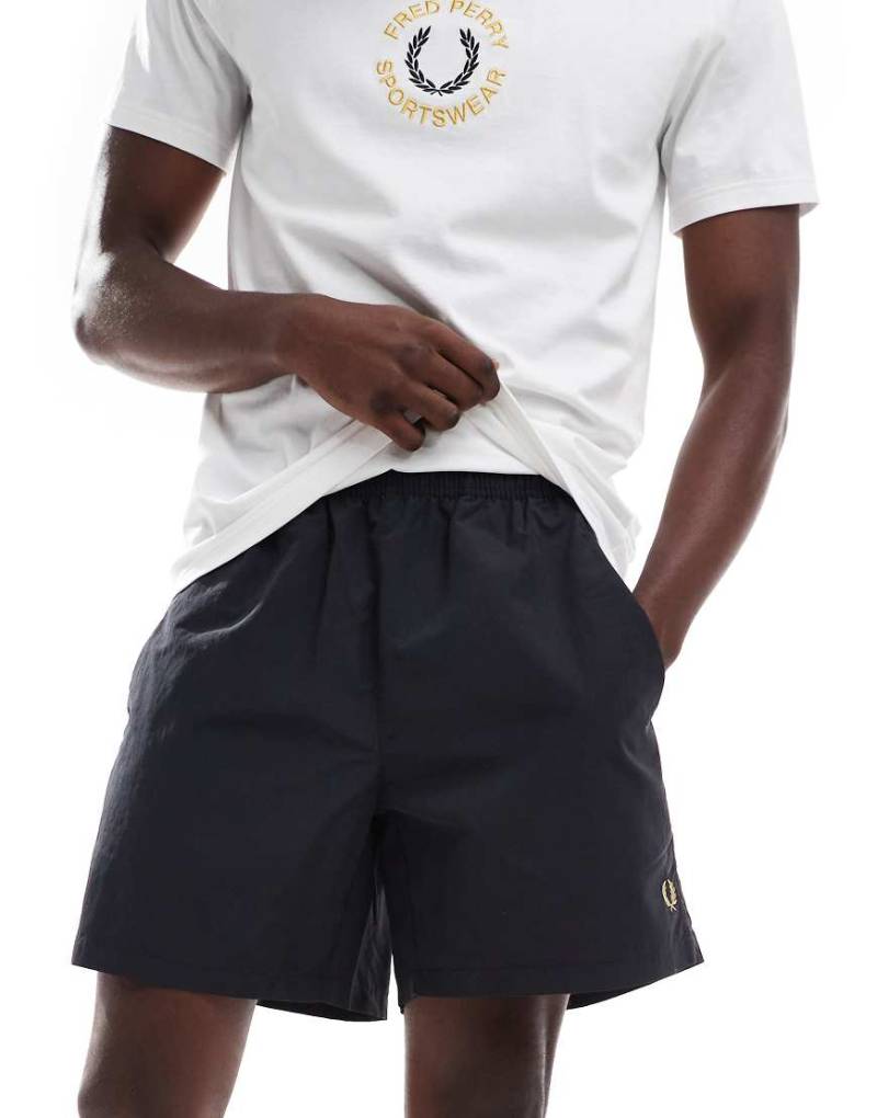 Fred Perry - Performance-Shorts aus Webstoff in Schwarz von Fred Perry