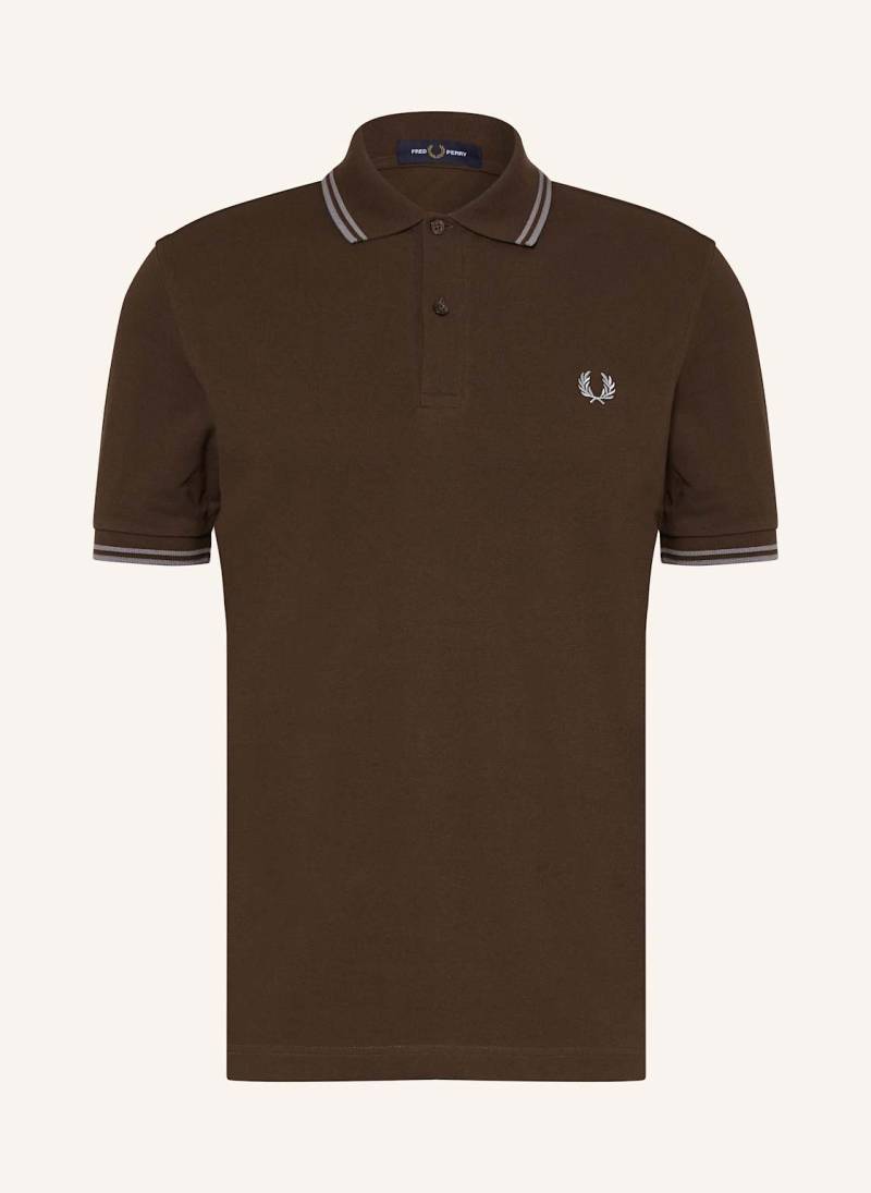 Fred Perry Piqué-Poloshirt braun von Fred Perry