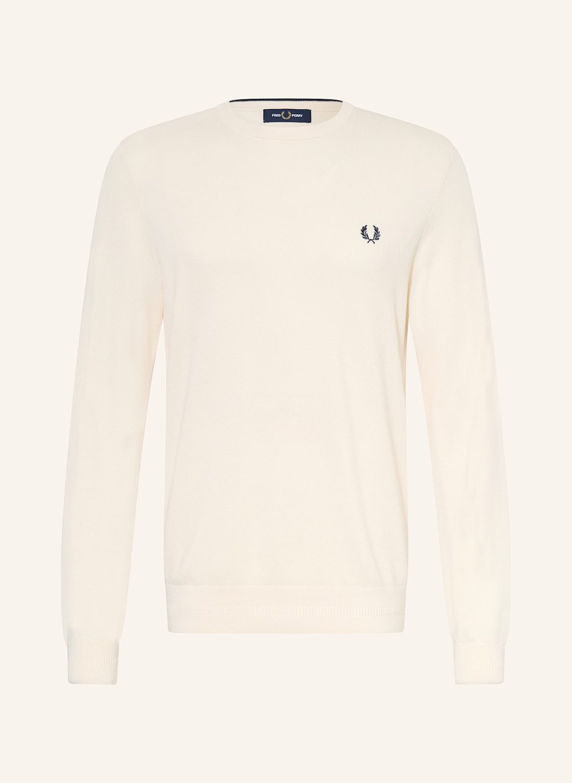 Fred Perry Piqué-Pullover weiss von Fred Perry