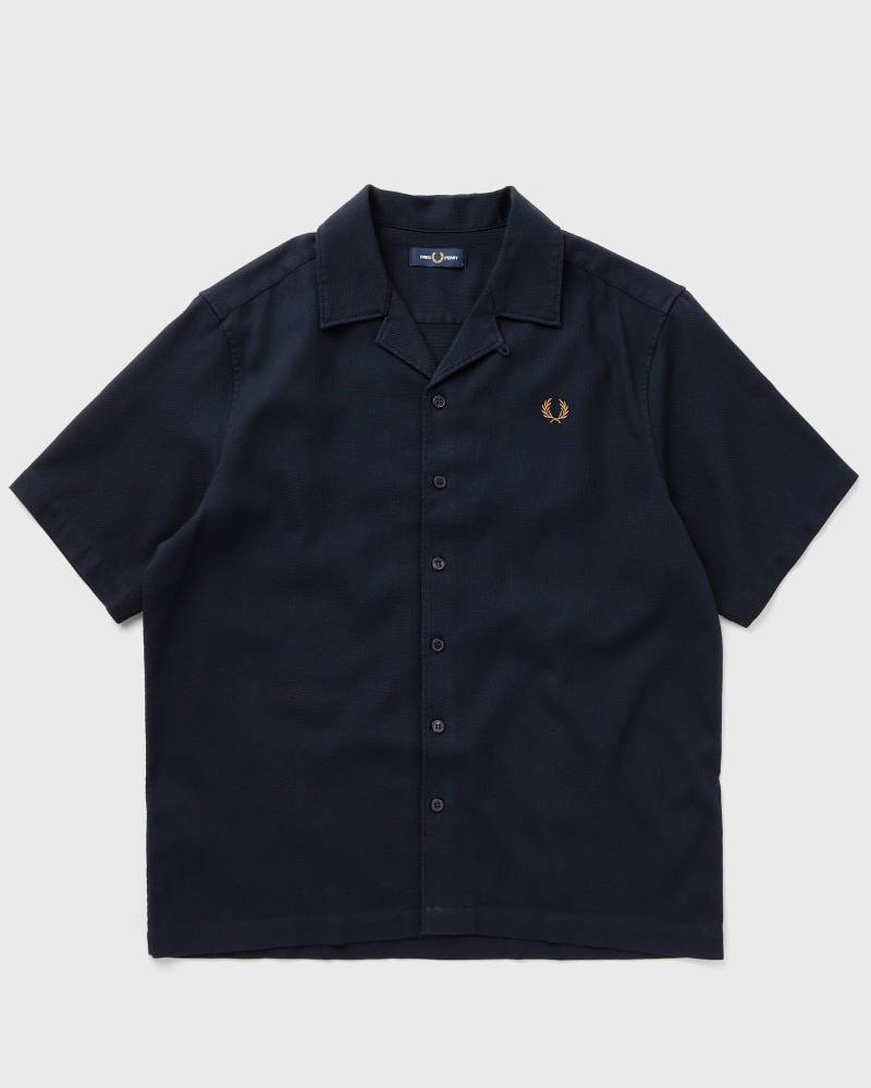 Fred Perry Pique Texture Revere Collar Sh men Shortsleeves blue in Größe:S von Fred Perry