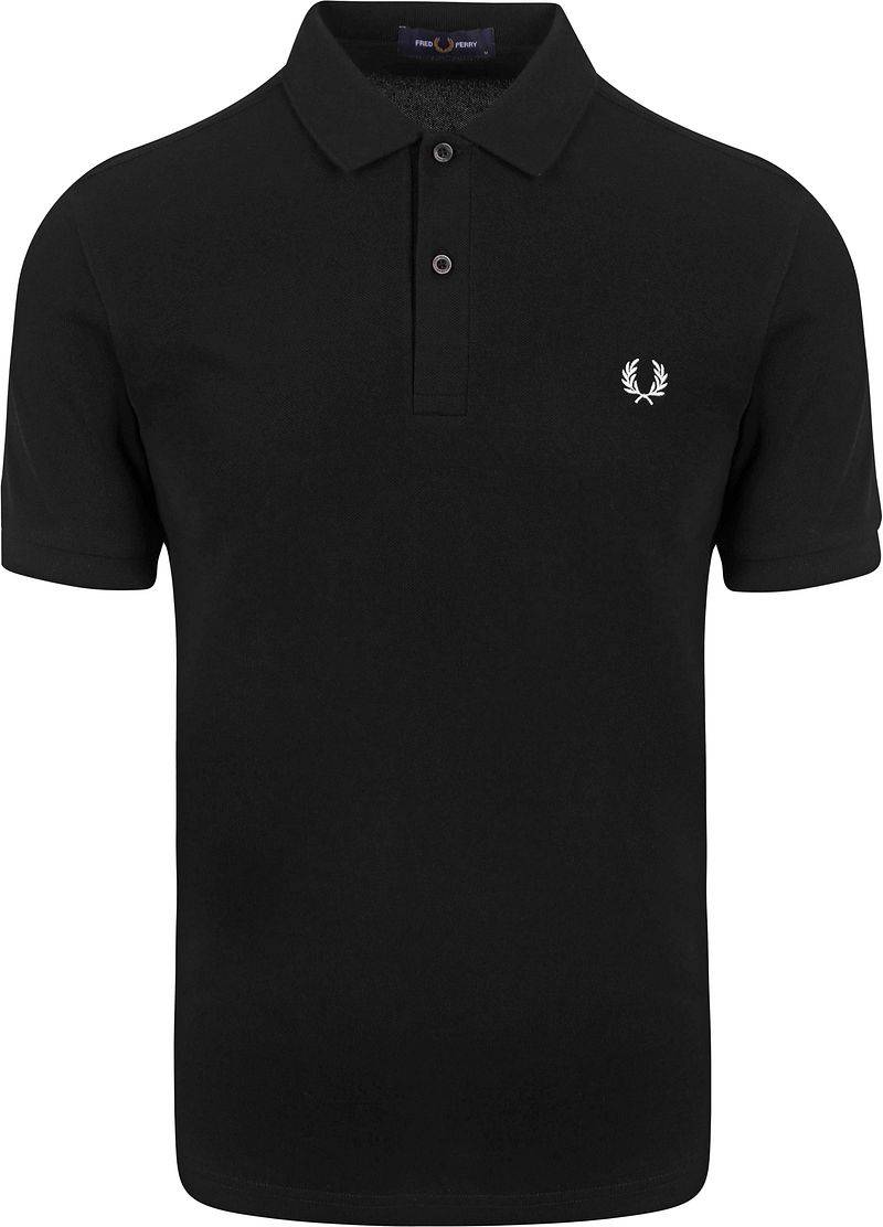 Fred Perry Polo Plain Schwarz - Größe L von Fred Perry