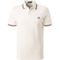 Fred Perry Herren Polo-Shirt weiß Baumwoll-Piqué von Fred Perry