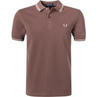 Fred Perry Herren Polo-Shirt braun Baumwoll-Piqué von Fred Perry