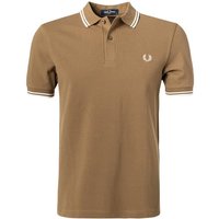 Fred Perry Herren Polo-Shirt braun Baumwoll-Piqué von Fred Perry