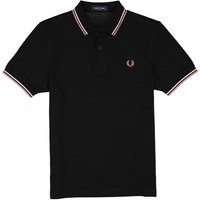 Fred Perry Herren Polo-Shirt schwarz Baumwoll-Piqué von Fred Perry