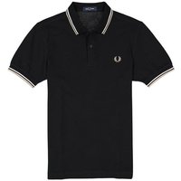 Fred Perry Herren Polo-Shirt schwarz Baumwoll-Piqué von Fred Perry