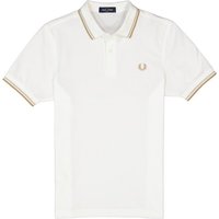 Fred Perry Herren Polo-Shirt weiß Baumwoll-Piqué von Fred Perry