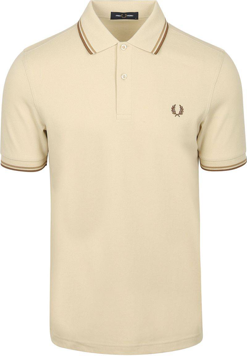 Fred Perry Polo Twin Tipped M3600 Beige - Größe M von Fred Perry