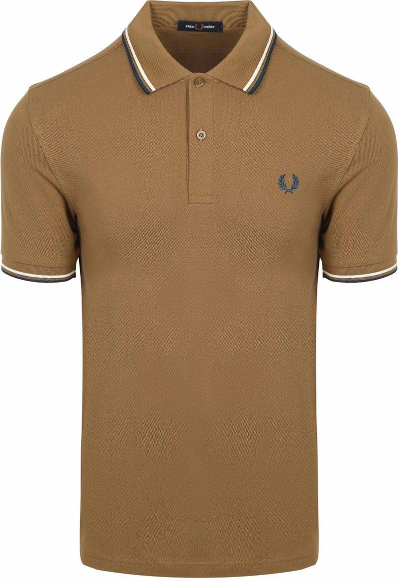 Fred Perry Polo Twin Tipped M3600 Braun Z60 - Größe L von Fred Perry