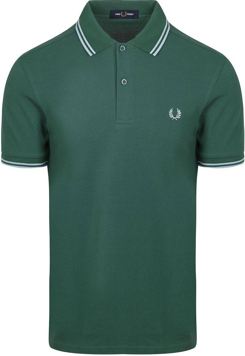 Fred Perry Polo Twin Tipped M3600 Grün Z59 - Größe L von Fred Perry