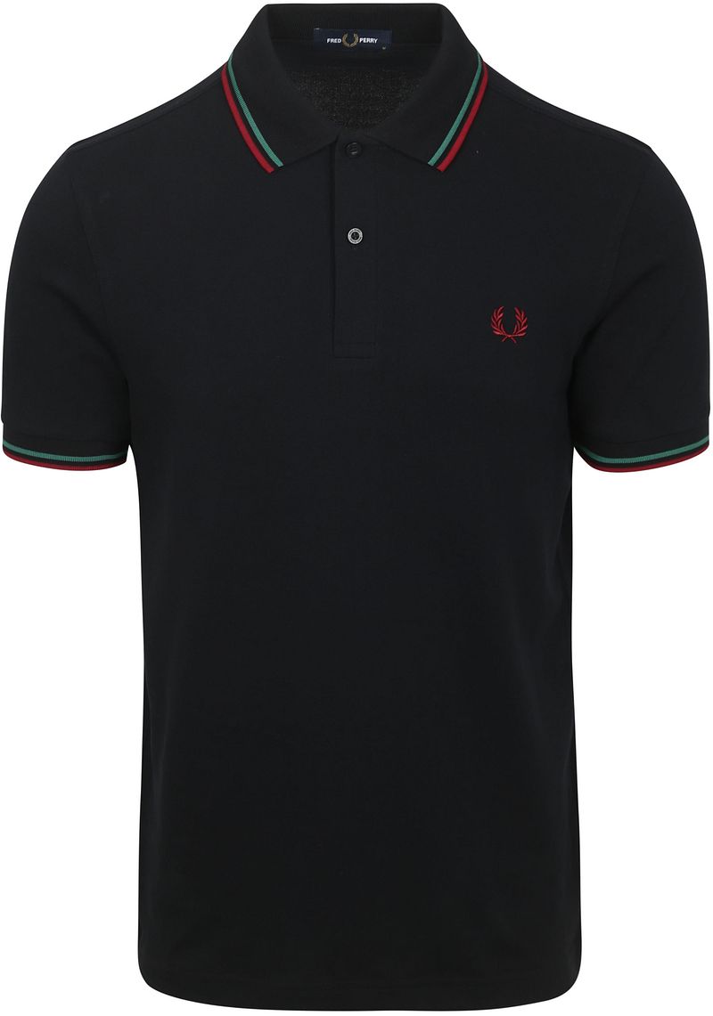 Fred Perry Polo Twin Tipped M3600 Navy Z58 - Größe L von Fred Perry