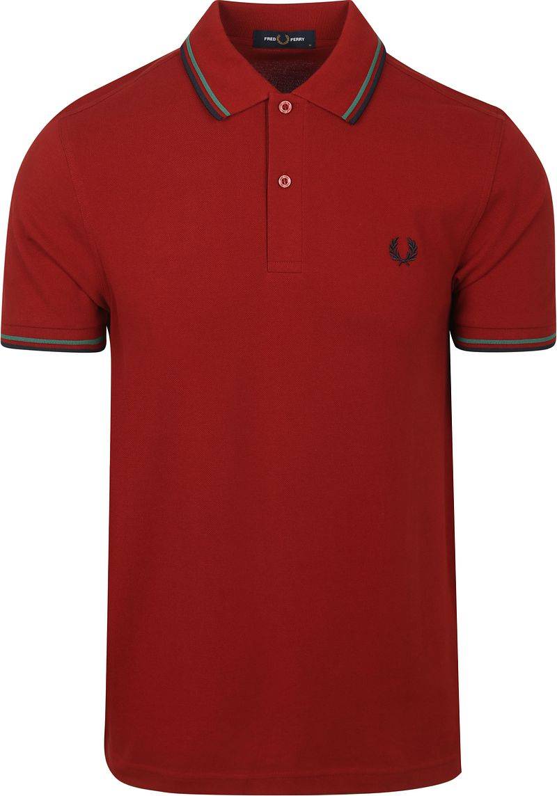 Fred Perry Polo Twin Tipped M3600 Rot - Größe XL von Fred Perry