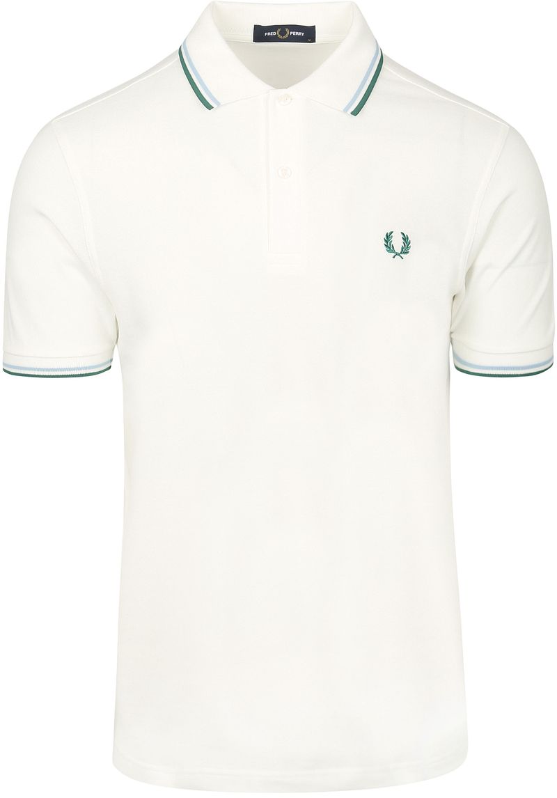 Fred Perry Polo Twin Tipped M3600 Weiß Z52 - Größe L von Fred Perry