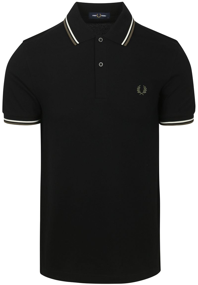 Fred Perry Polo Twin Tipped M3600 schwarz W54 - Größe L von Fred Perry