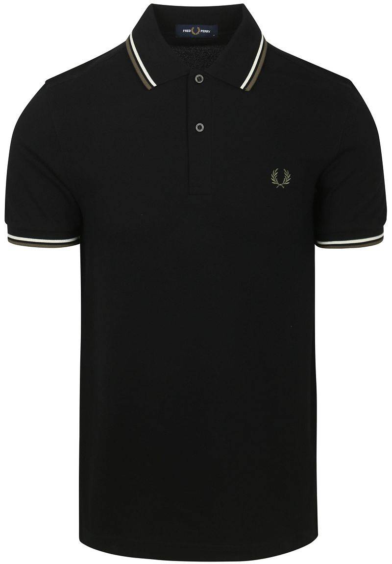 Fred Perry Polo Twin Tipped M3600 schwarz W54 - Größe S von Fred Perry