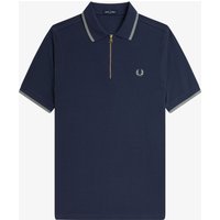 Fred Perry Poloshirt aus Baumwoll-Krepp mit Logo-Aufnäher in L von Fred Perry