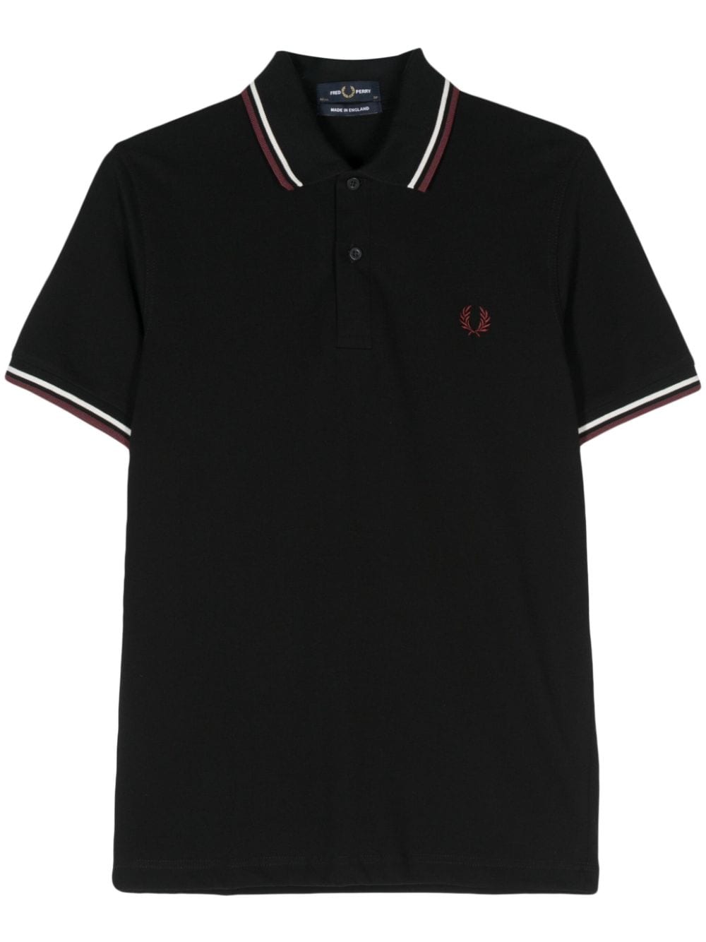 Fred Perry Poloshirt mit Logo-Stickerei - Schwarz von Fred Perry