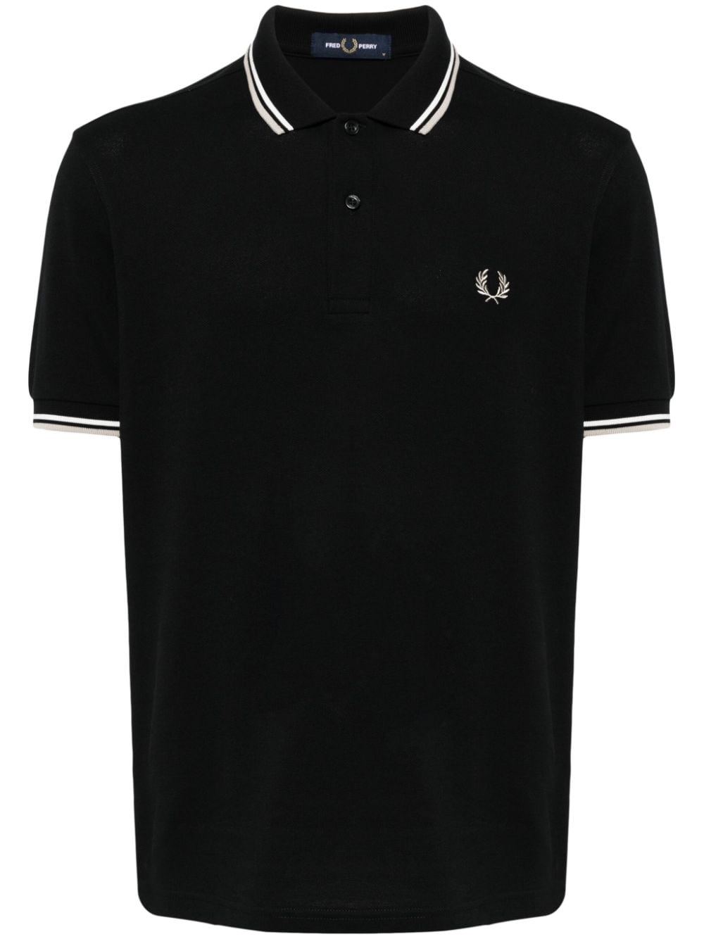 Fred Perry Poloshirt mit Streifendetails - Schwarz von Fred Perry