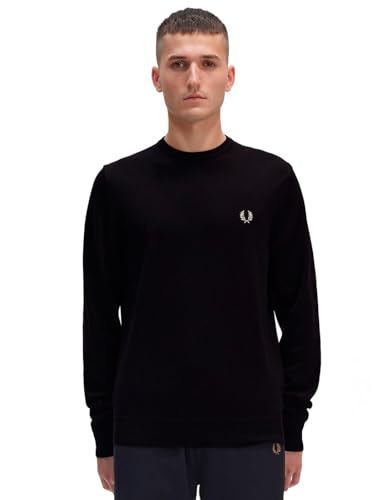 MAGLIONE GIROCOLLO UOMO FRED PERRY NERO von Fred Perry