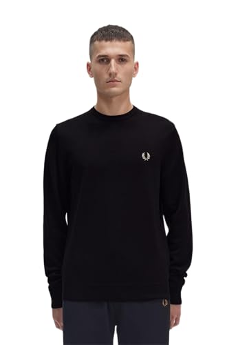 MAGLIONE GIROCOLLO UOMO FRED PERRY NERO von Fred Perry