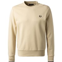 Fred Perry Herren Sweatshirt beige Baumwolle unifarben von Fred Perry