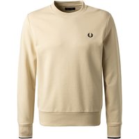 Fred Perry Herren Sweatshirt beige Baumwolle unifarben von Fred Perry