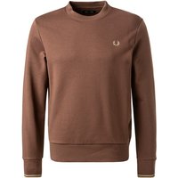 Fred Perry Herren Sweatshirt braun Baumwolle unifarben von Fred Perry