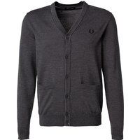 Fred Perry Herren Cardigan grau Wolle unifarben von Fred Perry