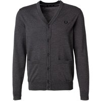 Fred Perry Herren Cardigan grau Wolle unifarben von Fred Perry