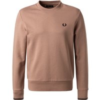 Fred Perry Herren Sweatshirt rosa Baumwolle unifarben von Fred Perry