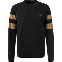 Fred Perry Herren Pullover schwarz unifarben von Fred Perry