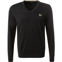 Fred Perry Herren Pullover schwarz unifarben von Fred Perry