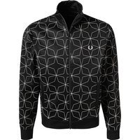 Fred Perry Herren Cardigan schwarz Baumwolle unifarben von Fred Perry