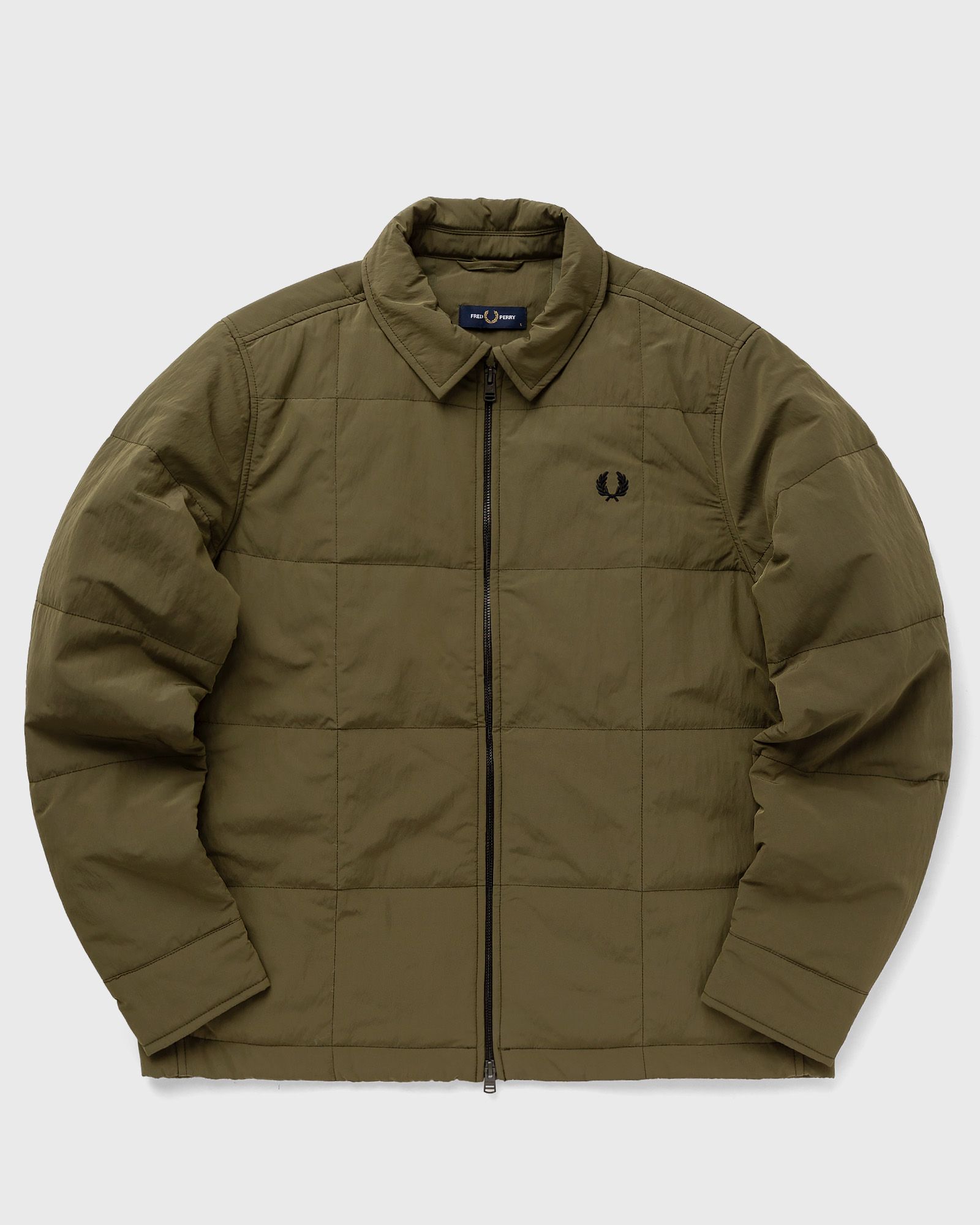 Fred Perry QUILTED OVERSHIRT men Overshirts green in Größe:M von Fred Perry