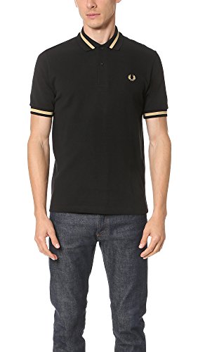 Fred Perry Re-issues M2 Single Tipped Polo LARGE BLACK von Fred Perry
