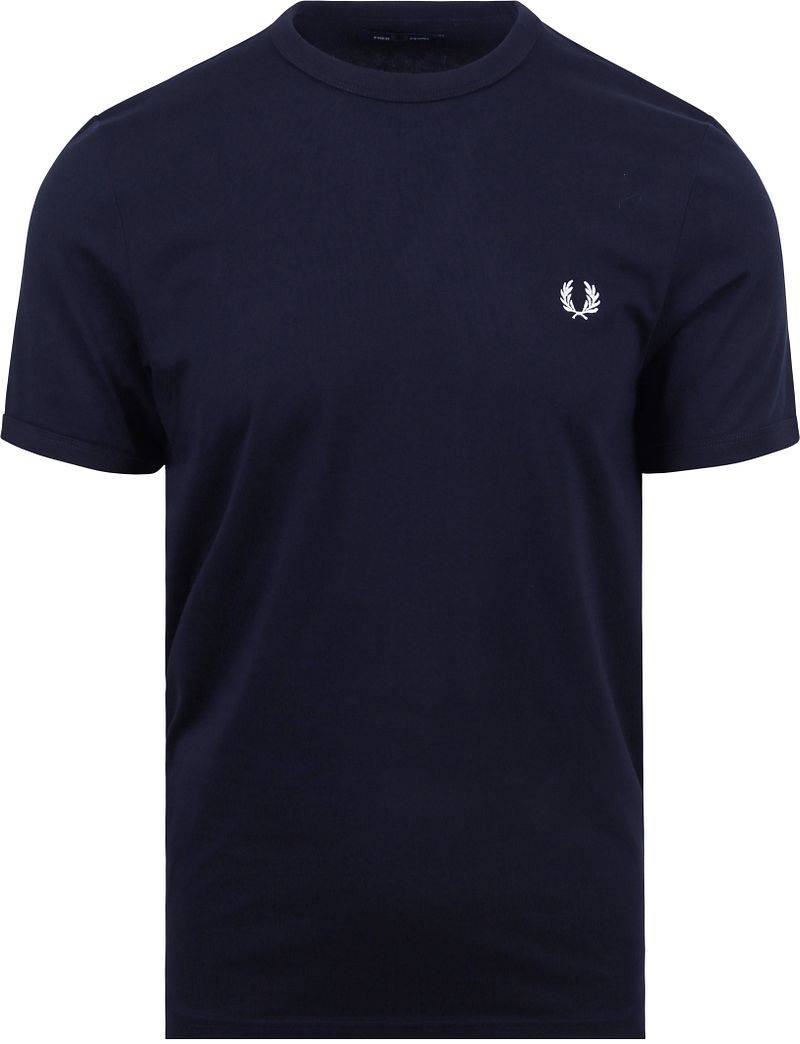 Fred Perry Ringer T-Shirt Dunkelblau - Größe XXL von Fred Perry