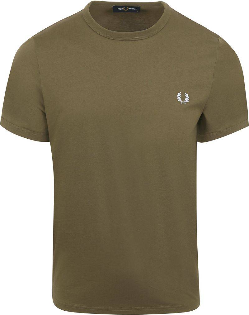 Fred Perry Ringer T-Shirt Grün R79 - Größe XL von Fred Perry