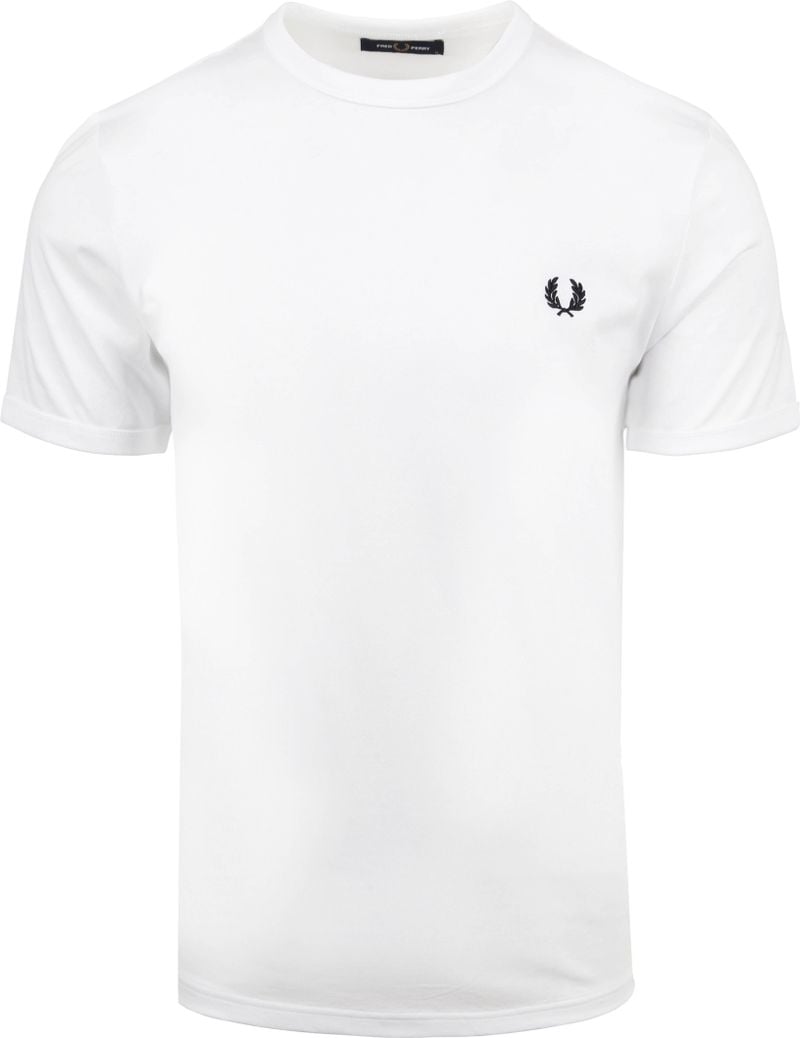 Fred Perry Ringer T-Shirt Weiß - Größe L von Fred Perry