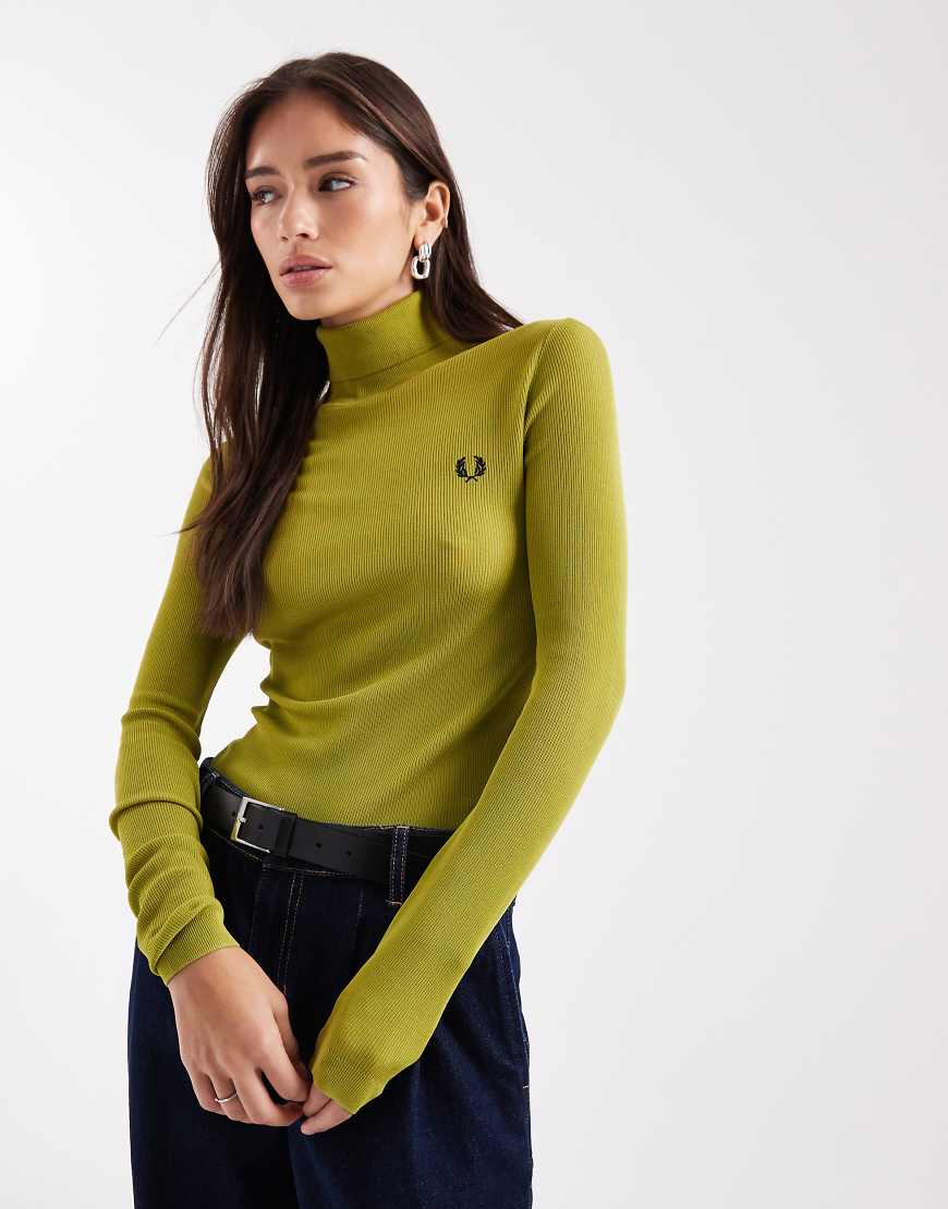 Fred Perry - Rollkragenpullover in Gelb von Fred Perry